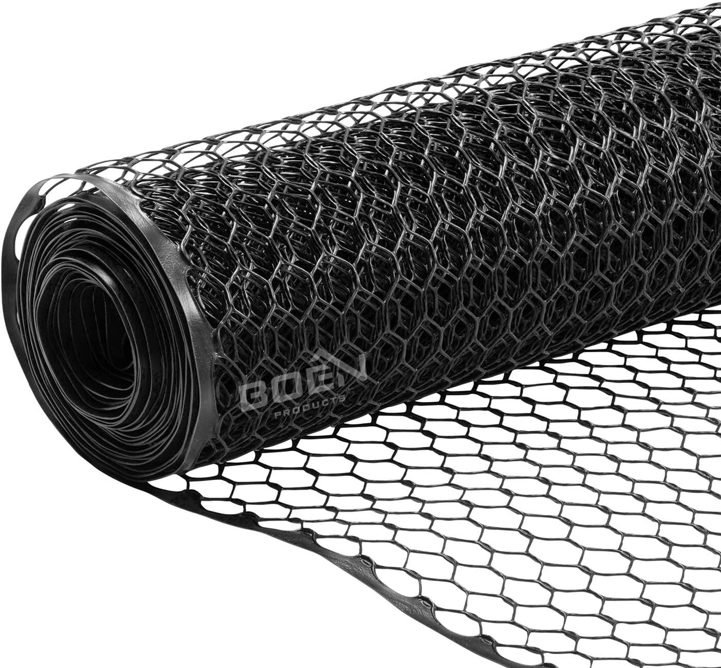 BOEN Black Plastic Extruded Mesh Rolled Fencing, 50 ft x 2 ft, 6-Gauge - Image 3