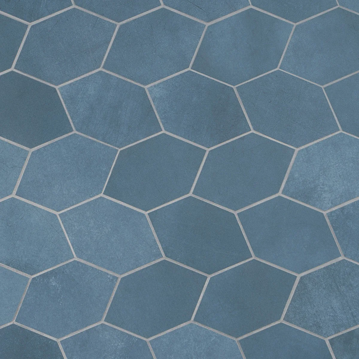 Bond Indio Blue Foliage Hexagon Matte Porcelain Mosaic Tile - Lux Tile - Image 4