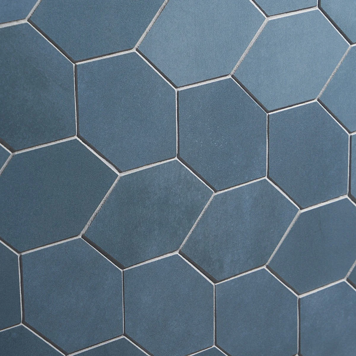 Bond Indio Blue Foliage Hexagon Matte Porcelain Mosaic Tile - Lux Tile - Image 5
