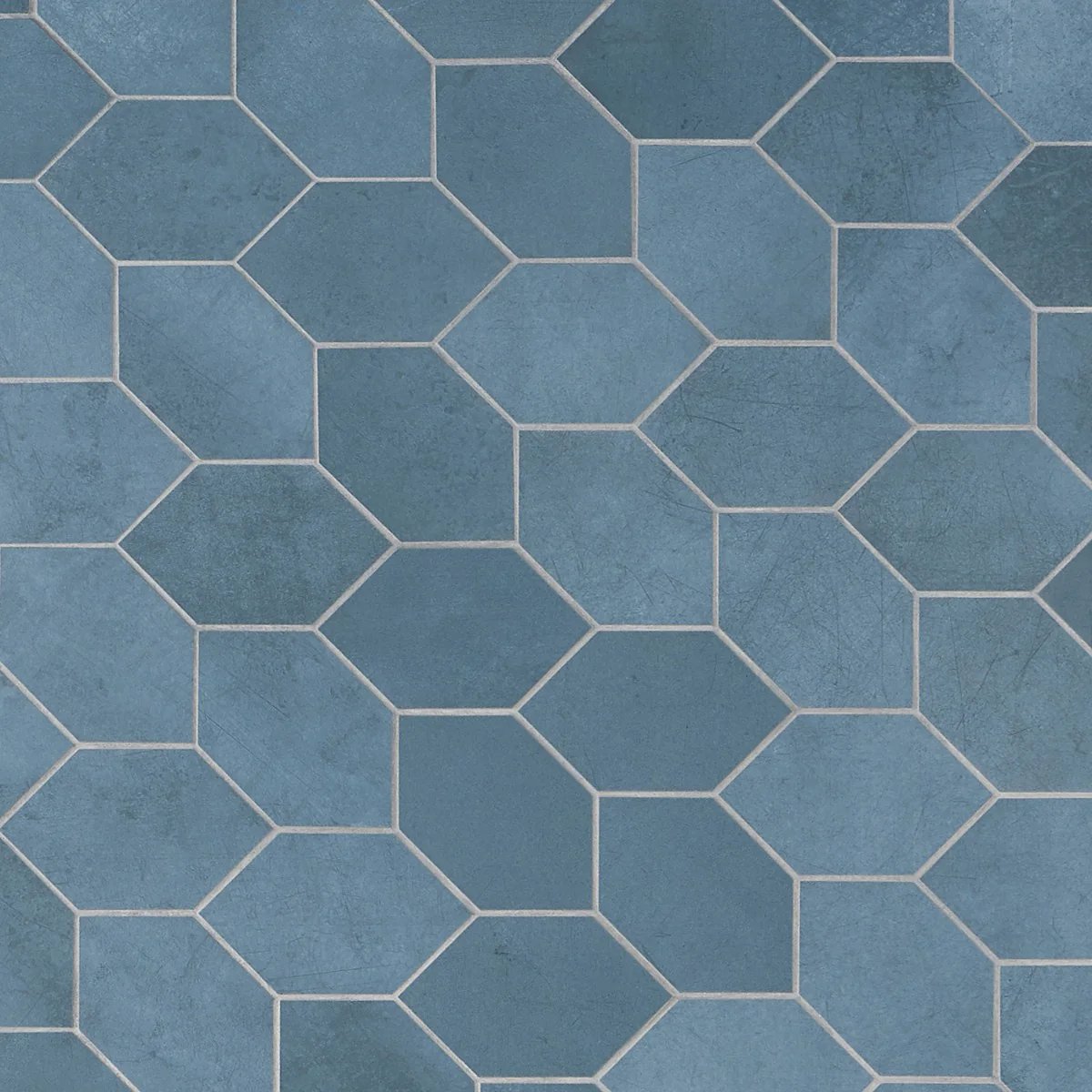 Bond Indio Blue Foliage Hexagon Matte Porcelain Mosaic Tile - Lux Tile - Image 7