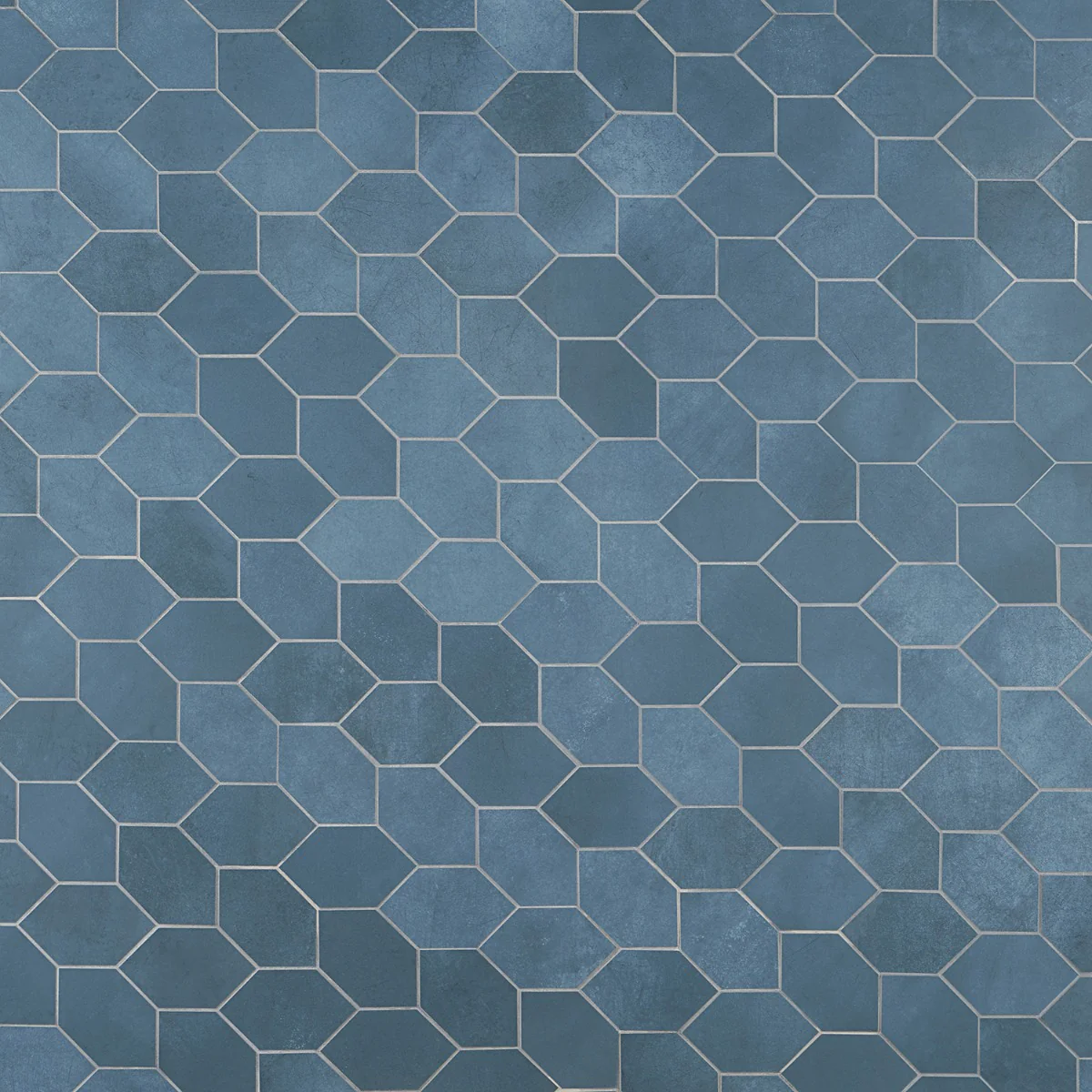 Bond Indio Blue Foliage Hexagon Matte Porcelain Mosaic Tile - Lux Tile - Image 8