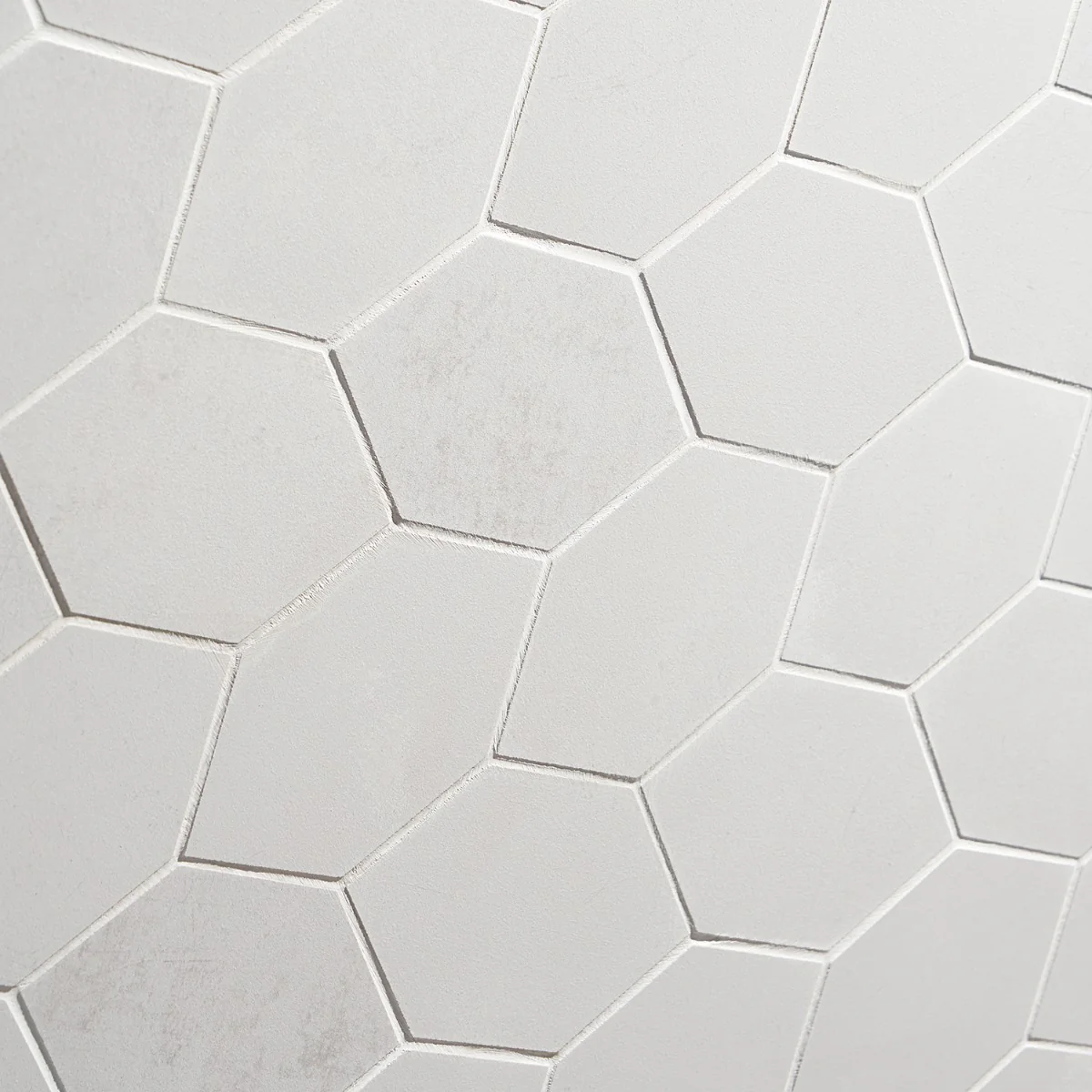 Bond Palladium Light Gray Foliage Hexagon Matte Porcelain Mosaic Tile - Image 5