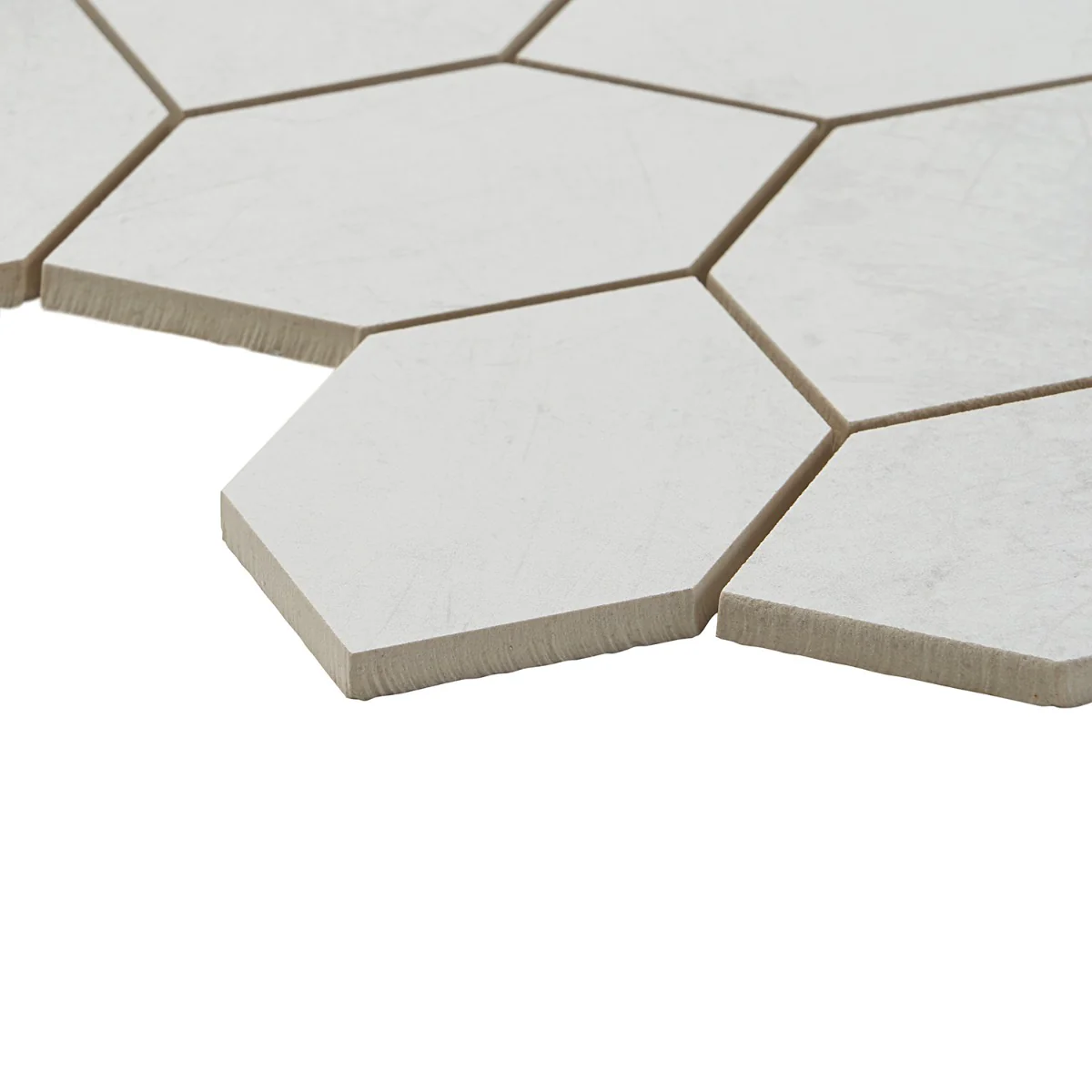Bond Palladium Light Gray Foliage Hexagon Matte Porcelain Mosaic Tile - Image 7