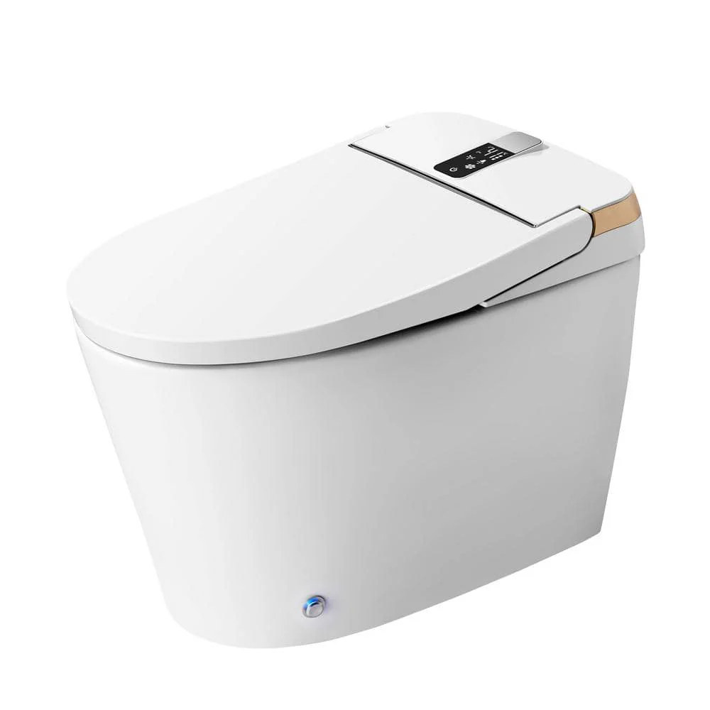 Boosicavelly Elongated Bidet Toilet 1.28 GPF Heated & Deodorizing in White