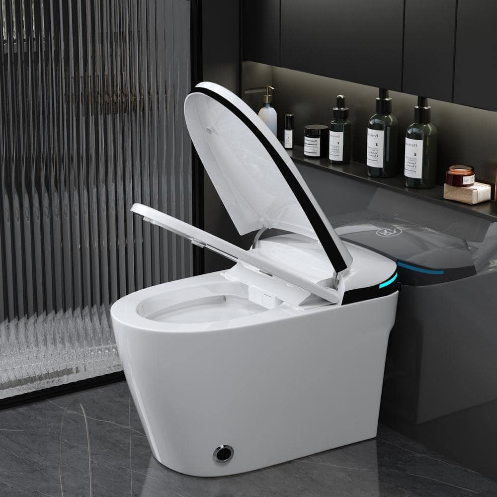 Boosicavelly Elongated Bidet Toilet with Foot Sensor and LED Display - Image 2
