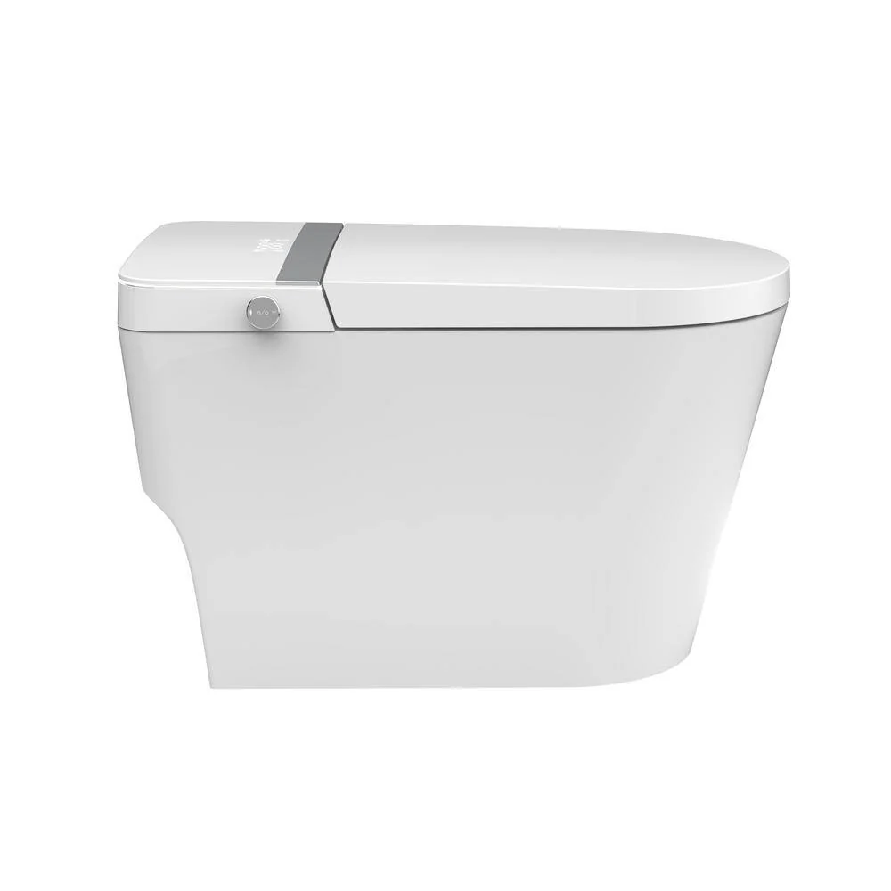 Boosicavelly Elongated Bidet Toilet with Heated Deodorizing & Soft Close - 1.28 GPF White - Image 3