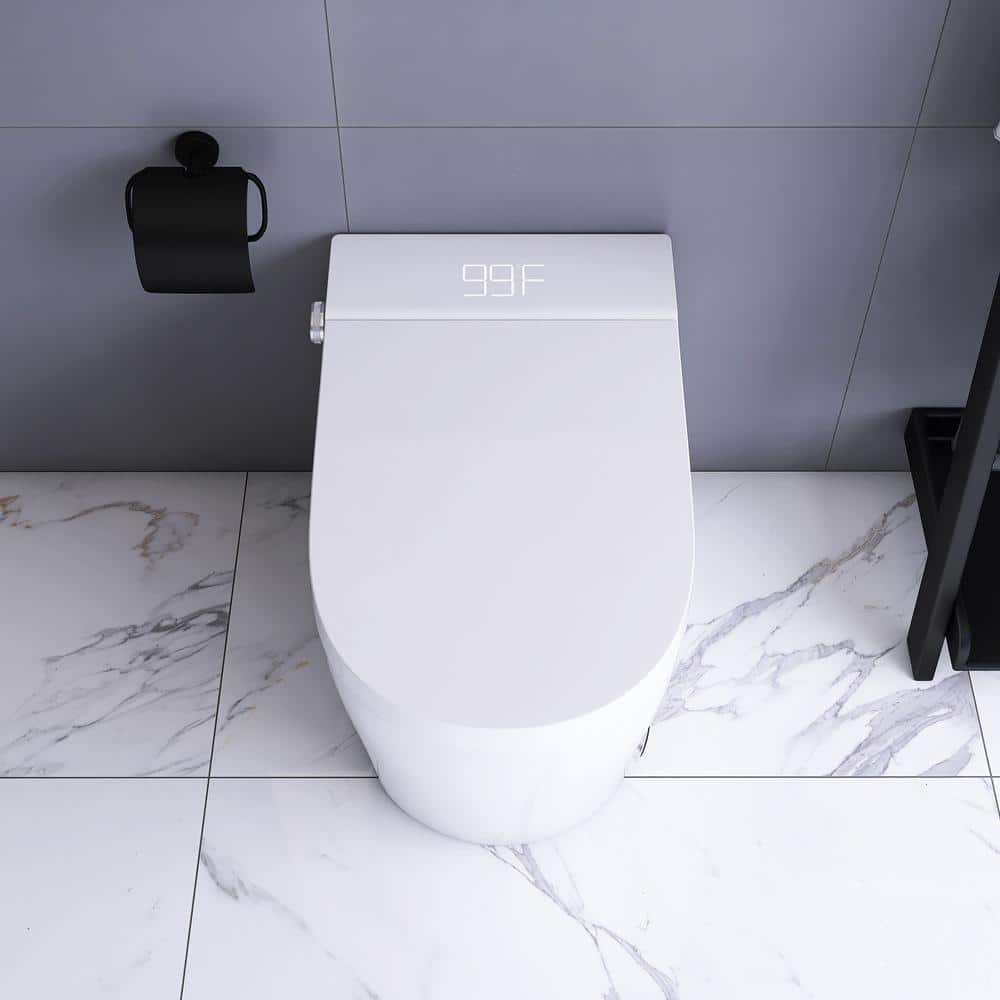 Boosicavelly Smart Bidet Toilet 1.19 GPF in White with Night Light and Remote Control - Image 3