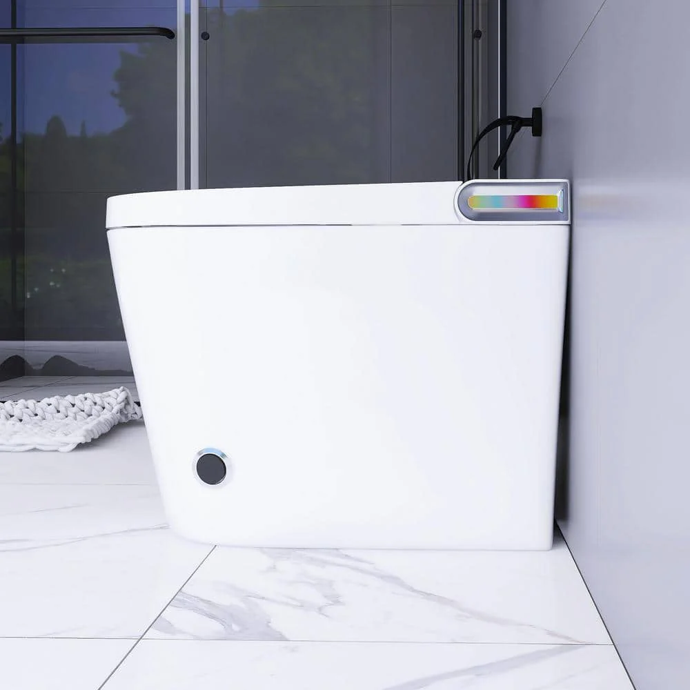 Boosicavelly Smart Bidet Toilet 1.19 GPF in White with Night Light and Remote Control - Image 9