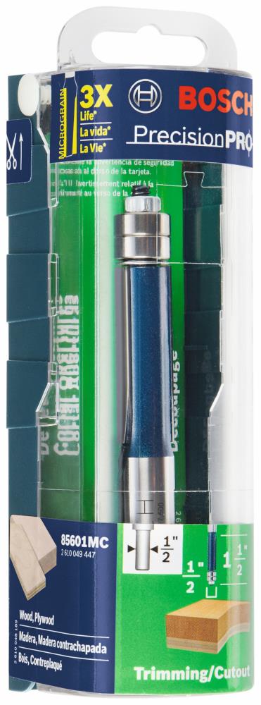 Bosch 1/2-in Carbide-Tipped Trimming/Template Router Bit, 1-1/2-in Cut Length, 1/2-in Shank - Image 2