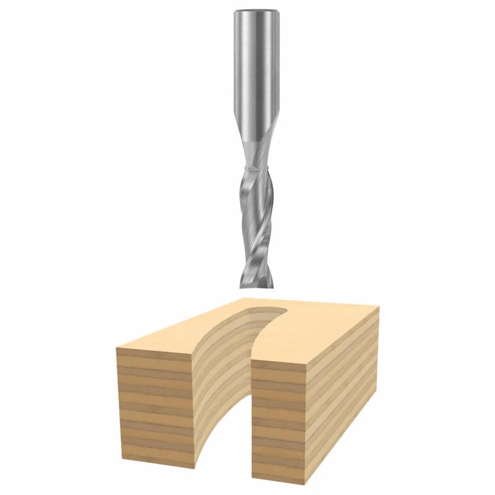 Bosch 1/2-in Solid Carbide Upcut Spiral Router Bit, 3-1/2 in OAL, 1-5/8 in CEL
