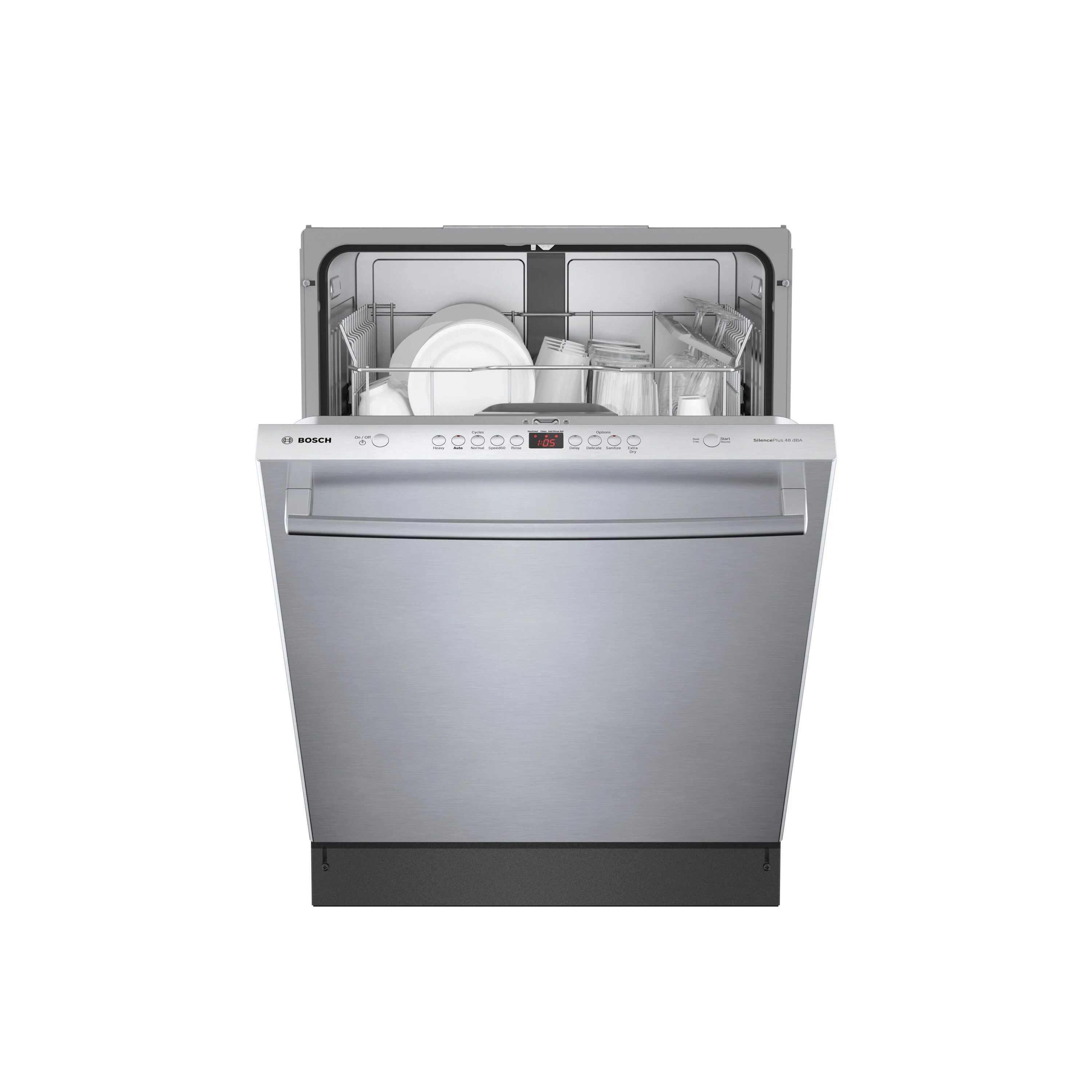 Bosch 100 Series PureDry 48-Decibel Top Control 24-in Built-In Dishwasher, Fingerprint-Resistant Stainless Steel, ENERGY STAR - Image 7