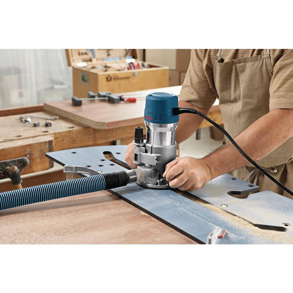 Bosch 12 Amp 2-1/4 HP Variable Speed Plunge and Fixed Base Corded Router Kit with Bonus 15 Amp Corded Benchtop Router Table - Image 7