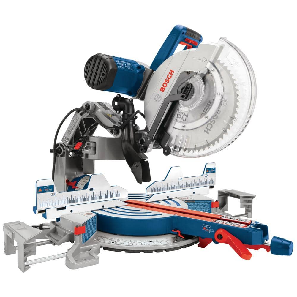 Bosch 15 Amp 12 in. Corded Dual-Bevel Sliding Glide Miter Saw Combo Kit with Gravity-Rise Wheeled Stand - Image 4