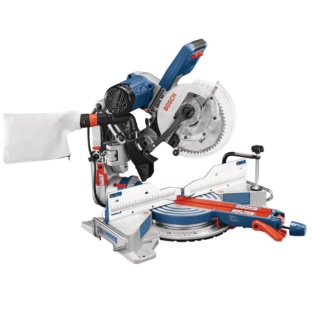 Bosch 15 Amp Corded 10 in. Dual-Bevel Sliding Glide Miter Saw with 60-Tooth Blade and Gravity-Rise Stand (CM10GD + T4B) - Image 4