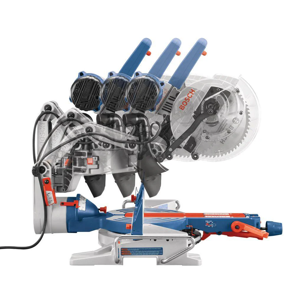 Bosch 15 Amp Corded 10 in. Dual-Bevel Sliding Glide Miter Saw with 60-Tooth Blade and Gravity-Rise Stand (CM10GD + T4B) - Image 5
