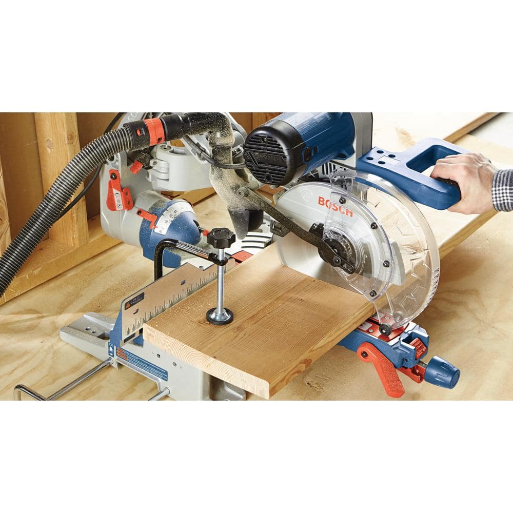Bosch 15 Amp Corded 10 in. Dual-Bevel Sliding Glide Miter Saw with 60-Tooth Blade and Gravity-Rise Stand (CM10GD + T4B) - Image 7