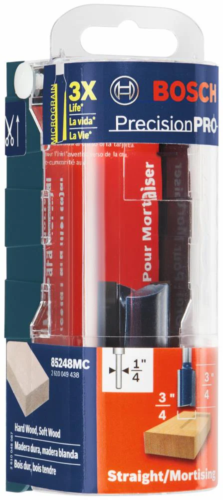 Bosch 3/4-in Carbide-Tipped Hinge Mortising Router Bit, 1/4-in Shank - Image 2