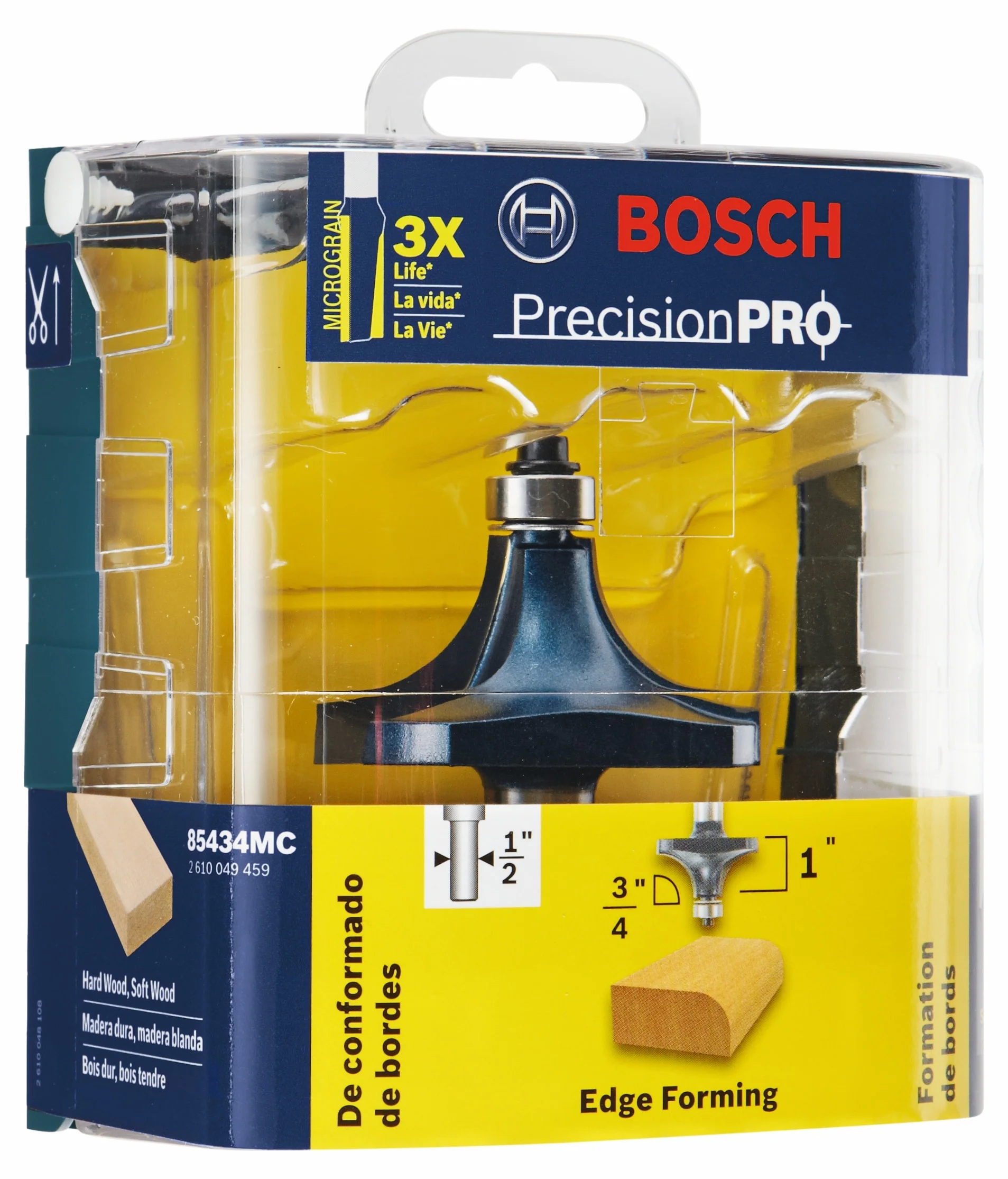 Bosch 3/4-in Carbide-Tipped Roundover Router Bit, 1/2-in Shank - Image 4