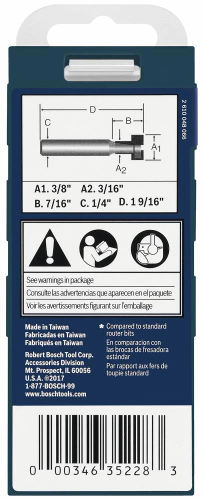 Bosch 3/8-in Carbide-Tipped Hole and Flush Cut Trimmer Router Bit - Image 2