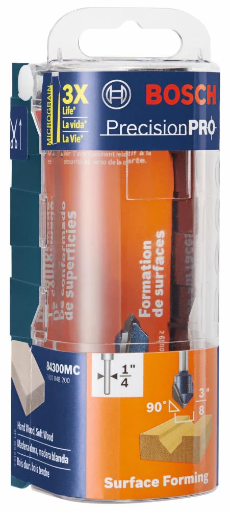 Bosch 3/8-in Carbide-Tipped V-Groove and Scoring Router Bit, 1/4-in Shank - Image 2