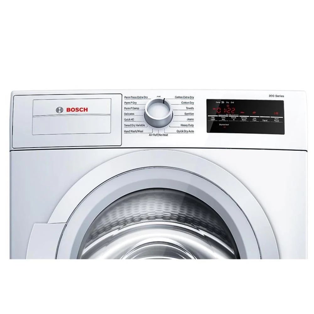 Bosch 300 Series 4-cu ft Stackable Ventless Electric Dryer, White, WTG86400UC - Image 4