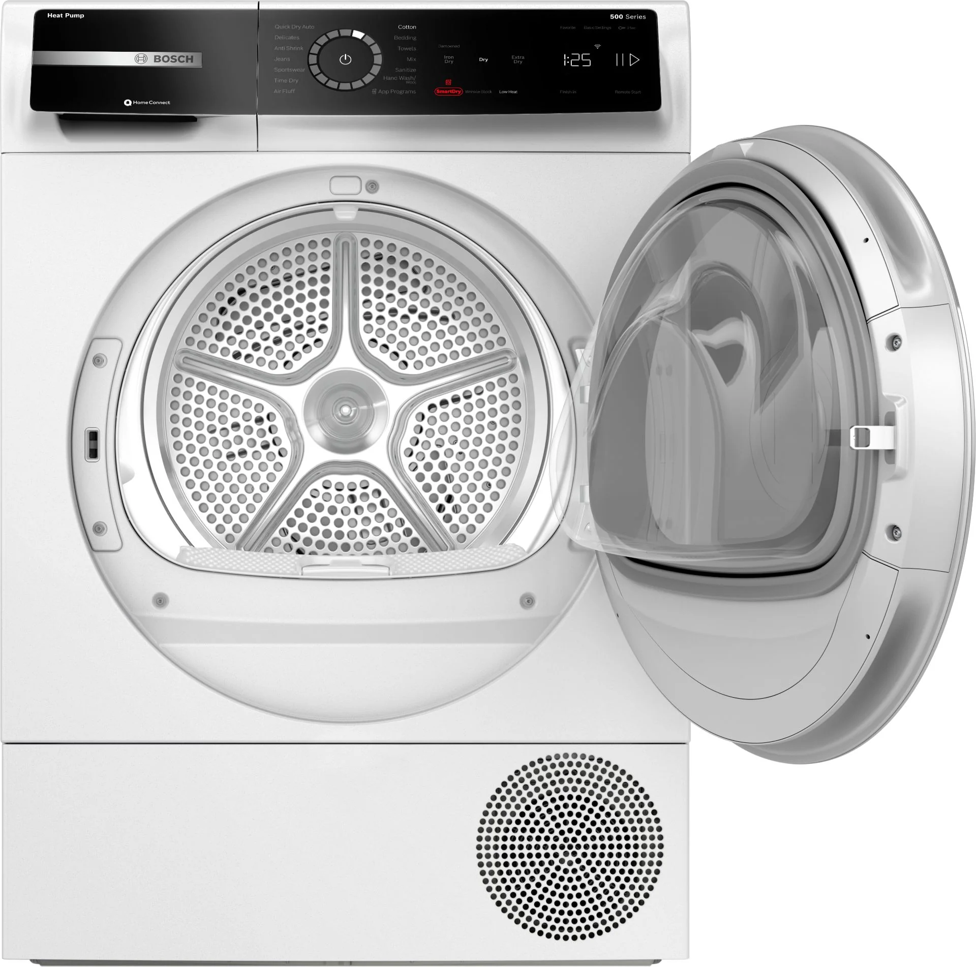 Bosch 4.0-cu ft 500 Series Ventless Heat Pump Stackable Electric Dryer, Reversible Side-Swing Door, White, ENERGY STAR - Image 2