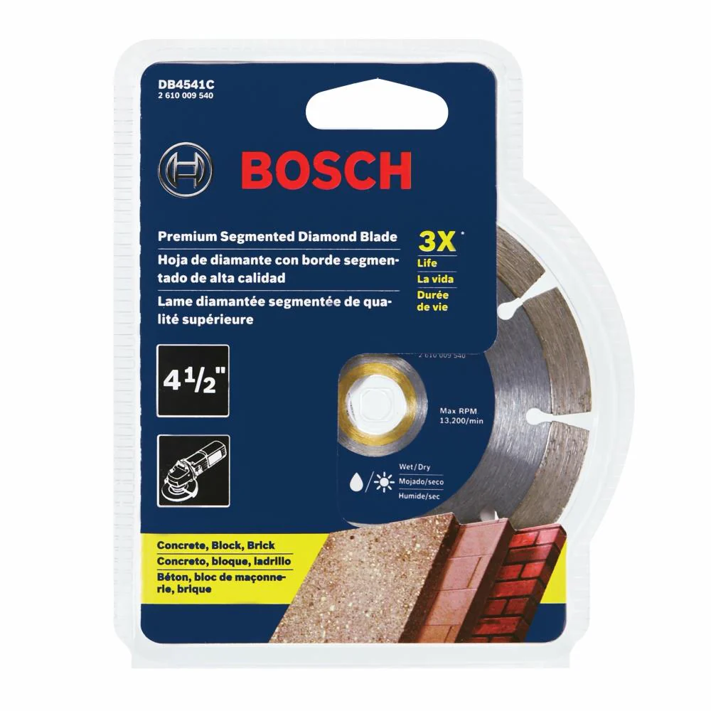 Bosch 4-1/2-in Wet/Dry Segmented Diamond Saw Blade, DB4541C - Image 4