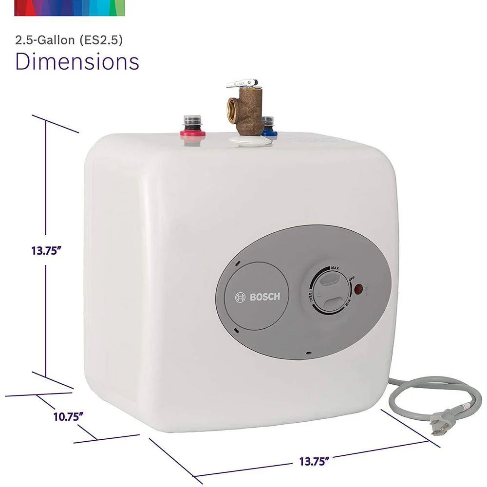 Bosch 4 Gal. Mini-Tank Electric Water Heater, Tronic 3000 — 3-Pack - Image 8