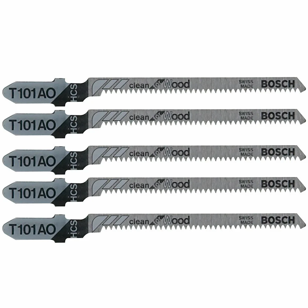 Bosch 5-Pack 3-1/4-in 20 TPI T‑Shank High-Carbon Steel Jigsaw Blades, Clean for Wood (T101AO) - Image 5