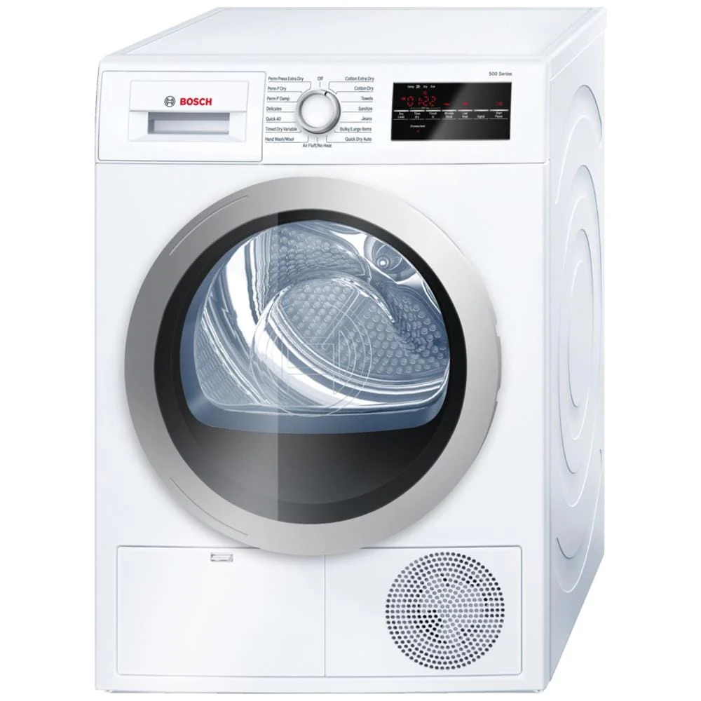 Bosch 500 Series 4-cu ft Stackable Ventless Electric Dryer (White) ENERGY STAR