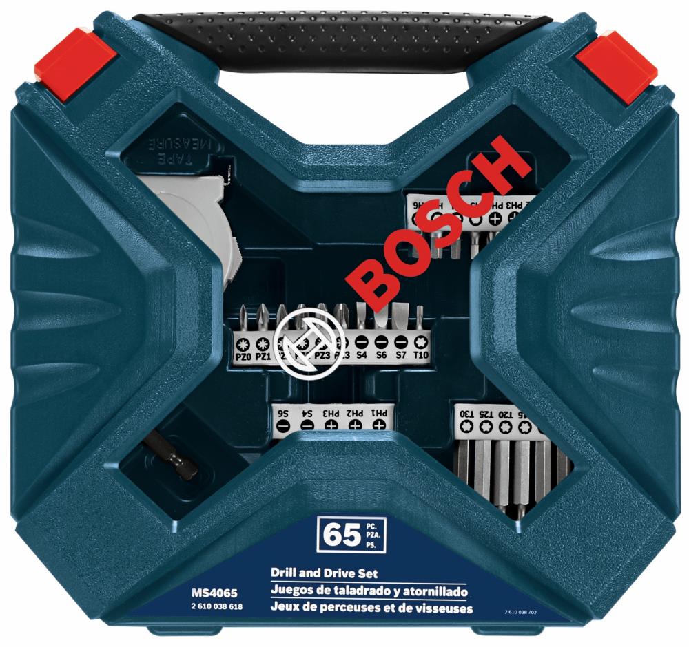 Bosch 65-Piece High-Speed Steel Hex Shank Screwdriver Bit Set, MS4065 - Image 2
