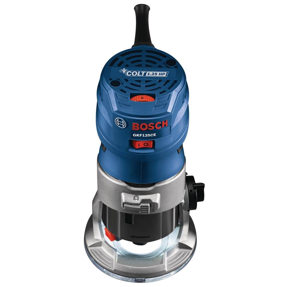 Bosch 7 Amp 1-1/4 HP Variable Speed Fixed-Base Palm Corded Router Kit, GKF125CEK - Image 2