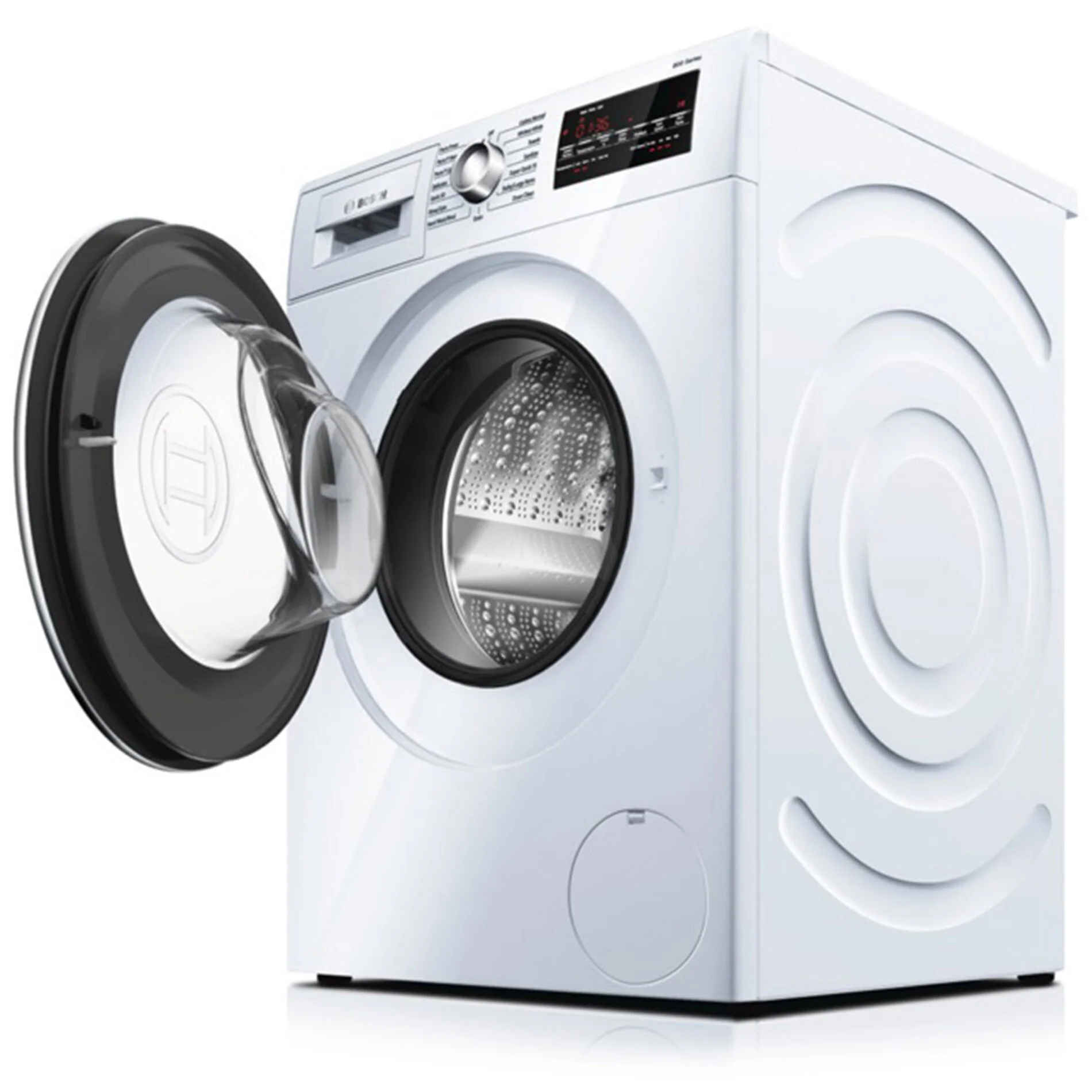 Bosch 800 Series 2.2-cu ft High-Efficiency Stackable Front-Load Washer, White with Chrome Trim, ENERGY STAR - Image 2