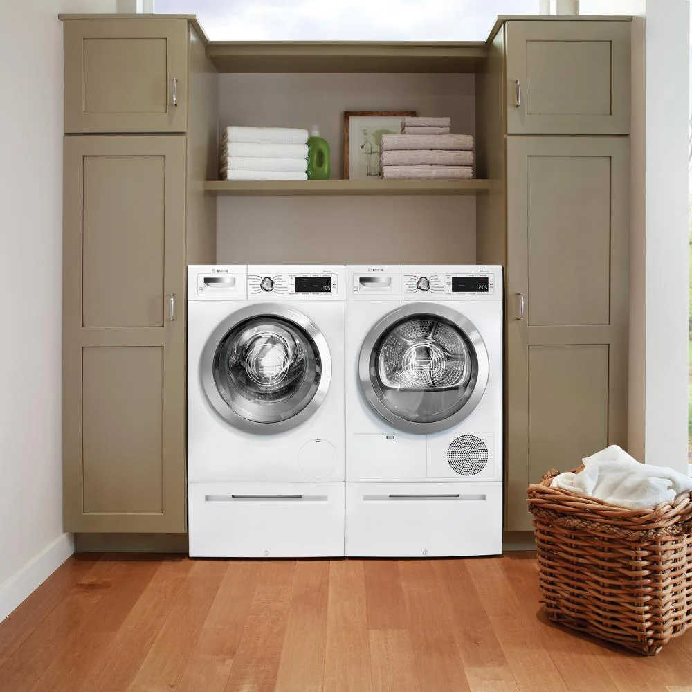 Bosch 800 Series 2.2-cu ft High-Efficiency Stackable Front-Load Washer, White with Chrome Trim, ENERGY STAR - Image 7
