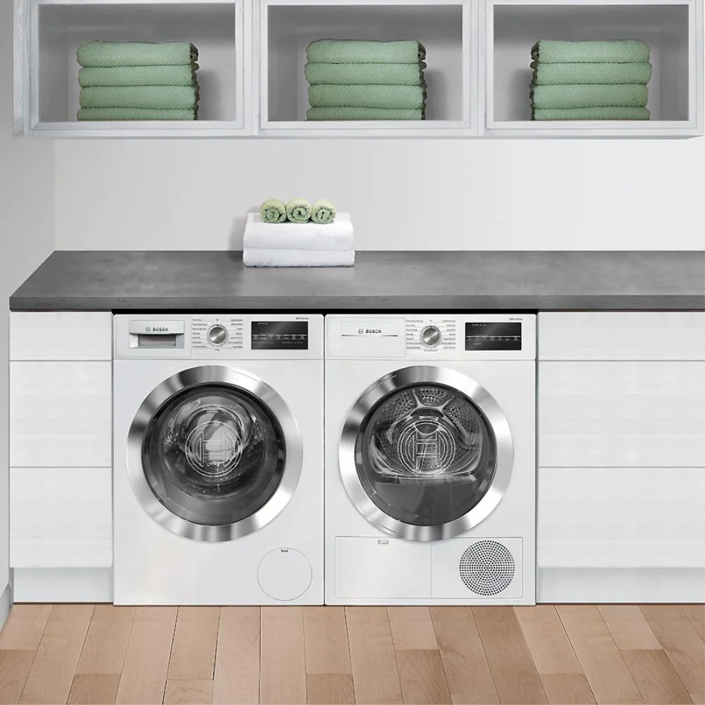 Bosch 800 Series 2.2-cu ft High-Efficiency Stackable Front-Load Washer, White with Chrome Trim, ENERGY STAR - Image 8