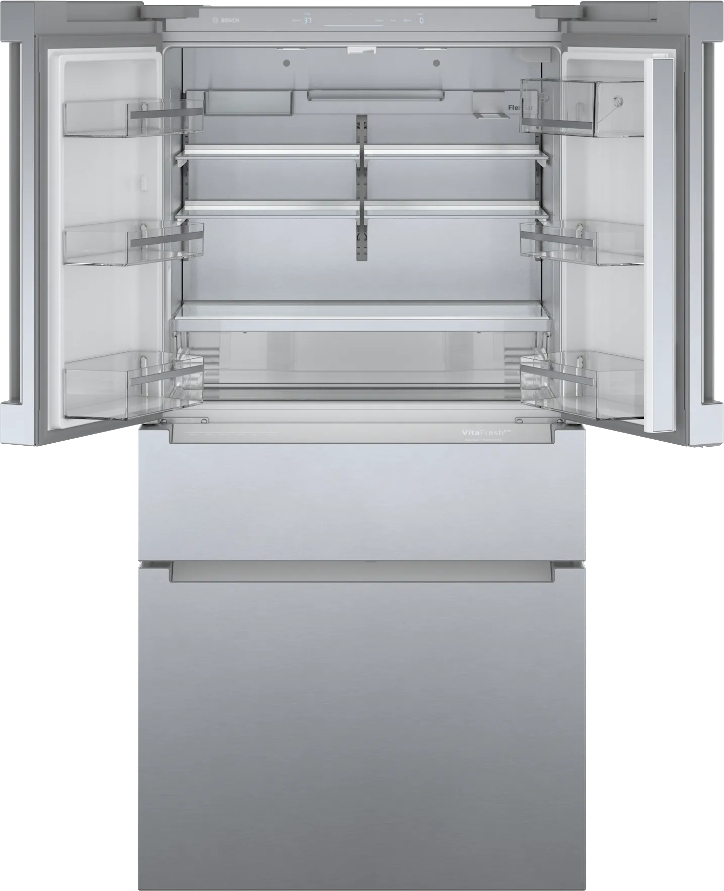 Bosch 800 Series 36 in. 21 cu. ft. French 4-Door Refrigerator, Stainless Steel, Dual Compressor, Counter-Depth - Image 4