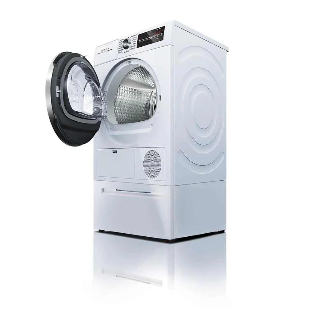 Bosch 800 Series 4-cu ft Stackable Ventless Electric Dryer, White/Chrome, ENERGY STAR, WTG86402UC - Image 8