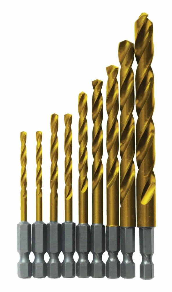 Bosch 9-Piece Assorted Titanium Twist Drill Bit Set