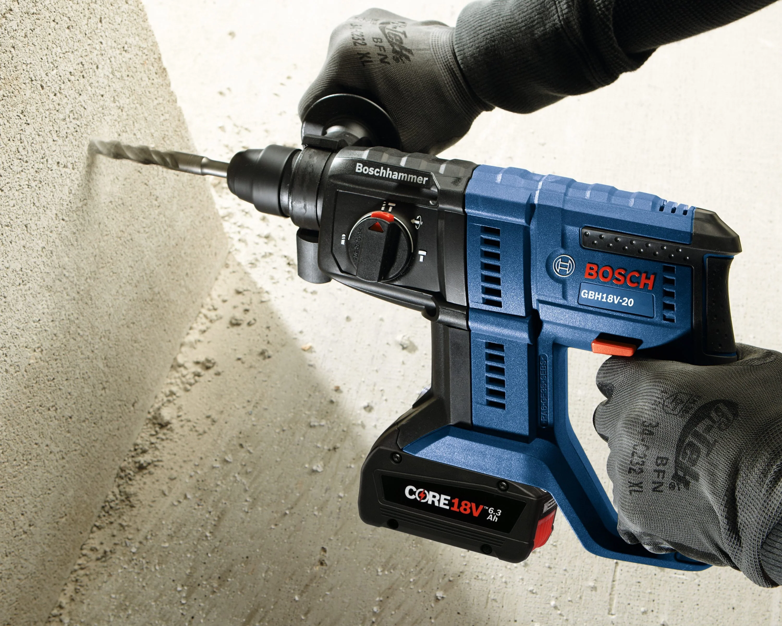 Bosch Bulldog CORE18V 3/4-in SDS-plus Variable Speed Cordless Rotary Hammer Drill (Tool Only) - Image 6
