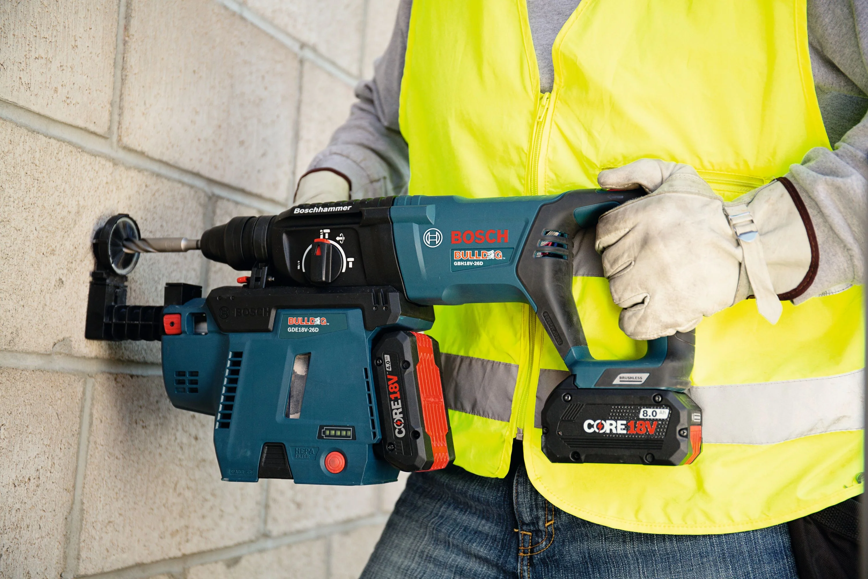 Bosch Bulldog Tough 4-Cutter 3/4-in x 18-in Alloy Steel Masonry Drill Bit for SDS-Plus Drill - Image 3