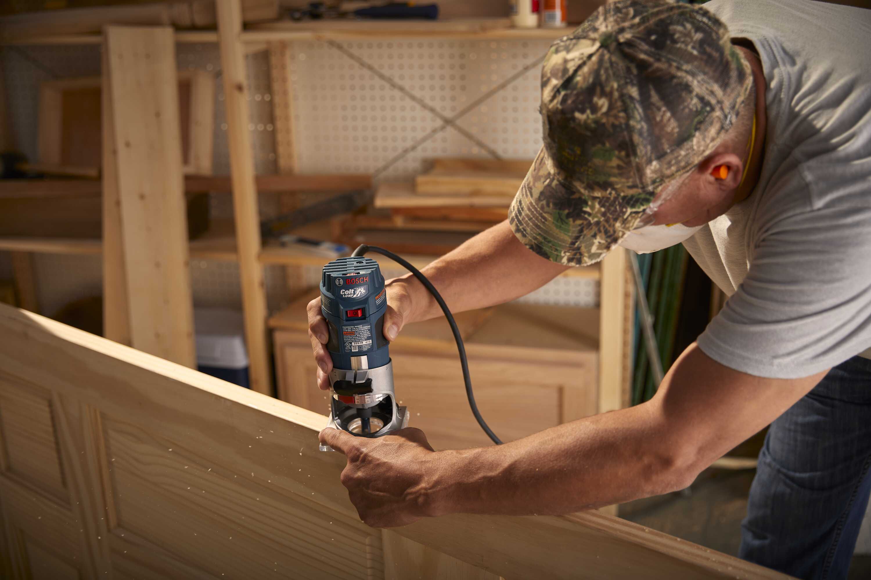 Bosch Colt 1/4-in 1-HP Variable Speed Fixed Corded Palm Router, PR20EVS - Image 5