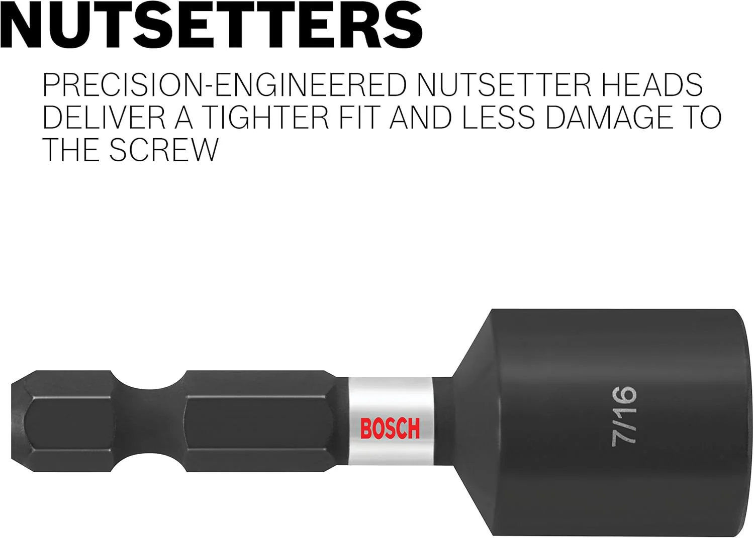 Bosch Custom Case 4-Piece 1/4-in x 1-7/8-in Nutsetter Impact Driver Bit Set - Image 5