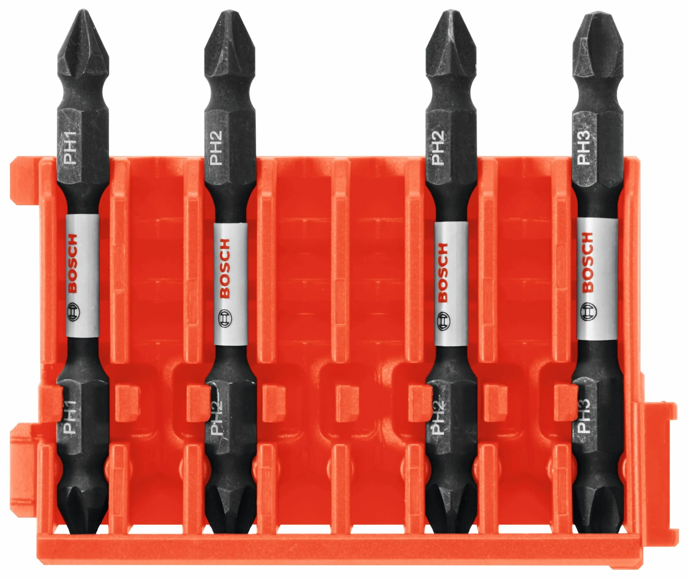Bosch Custom Case 4-Piece 1/4-in x 2-1/2-in Phillips Double-Ended Impact Driver Bits
