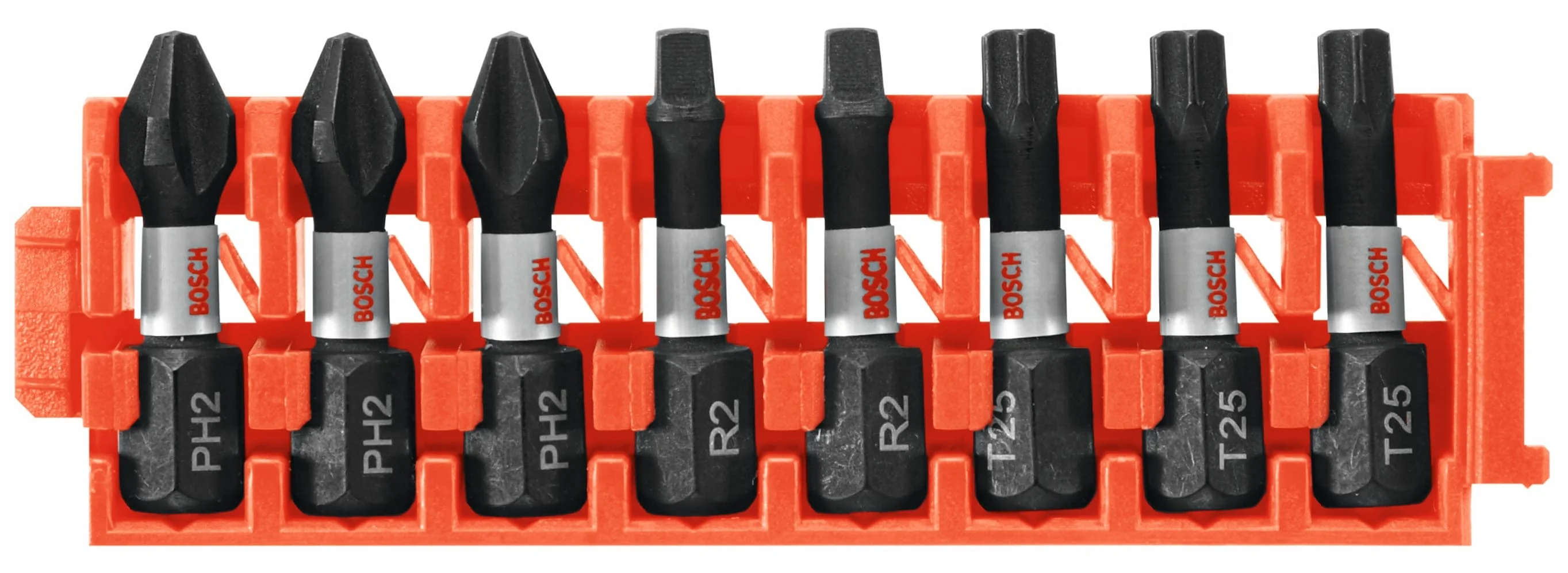 Bosch Custom Case 8-Piece 1/4-in x 1-in Phillips/Square/Torx Impact Driver Bit Set