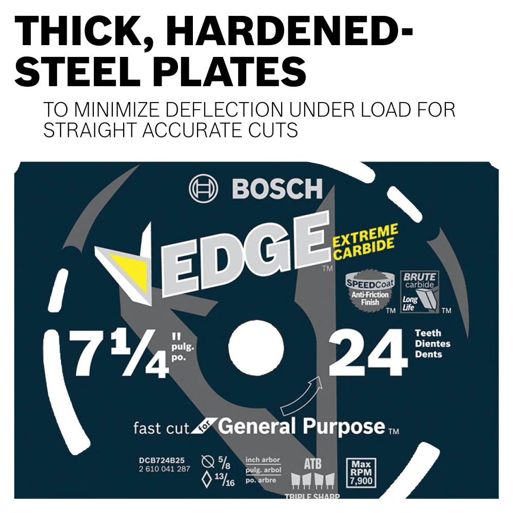 Bosch Edge 7-1/4-in 24-Tooth Tungsten Carbide-Tipped Steel Circular Saw Blade - Image 5