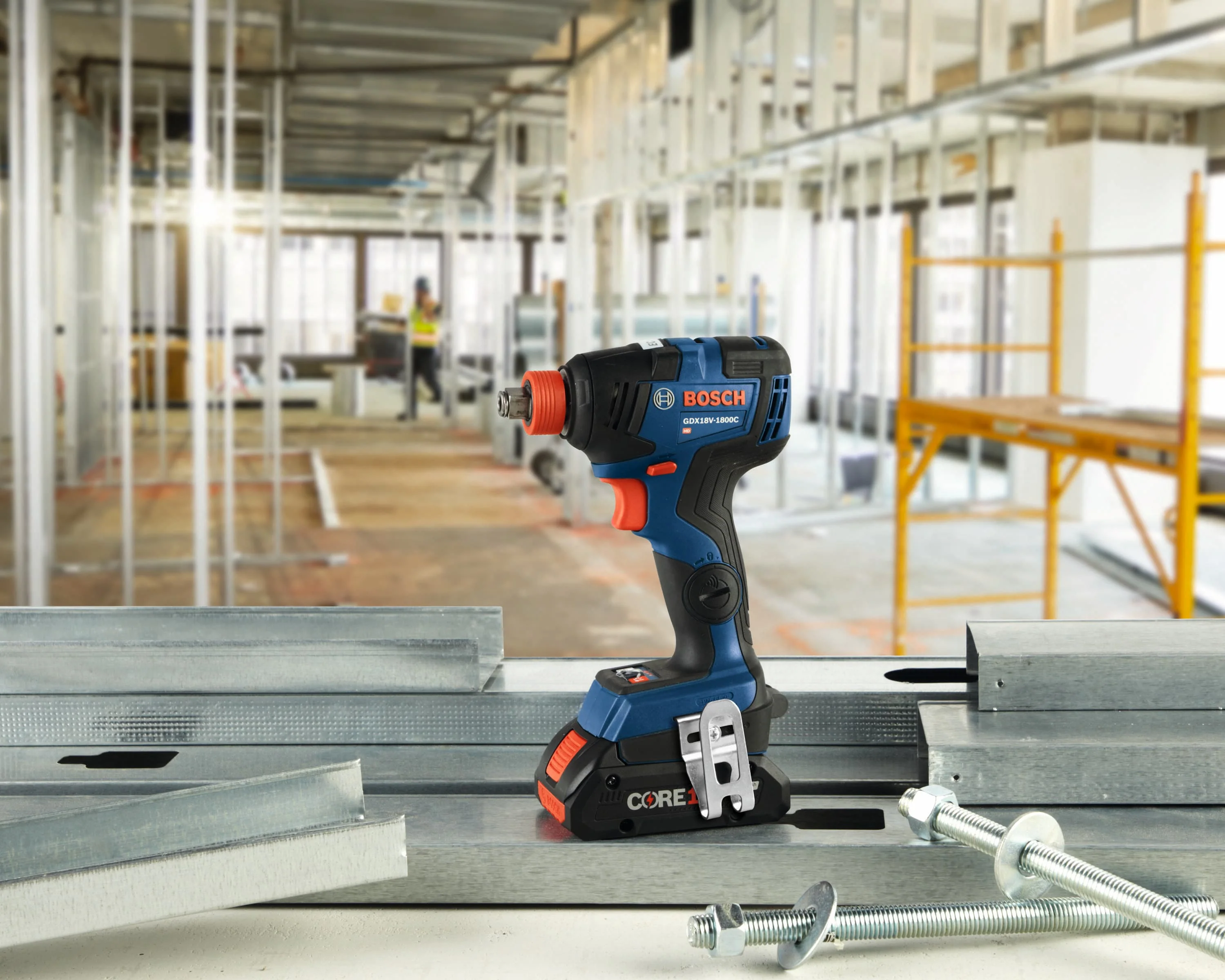 Bosch Freak CORE18V 1/2-in Two-In-One Brushless Cordless Impact Driver/Wrench Kit, Variable Speed, 4.0Ah Battery, Charger & Bag - Image 8
