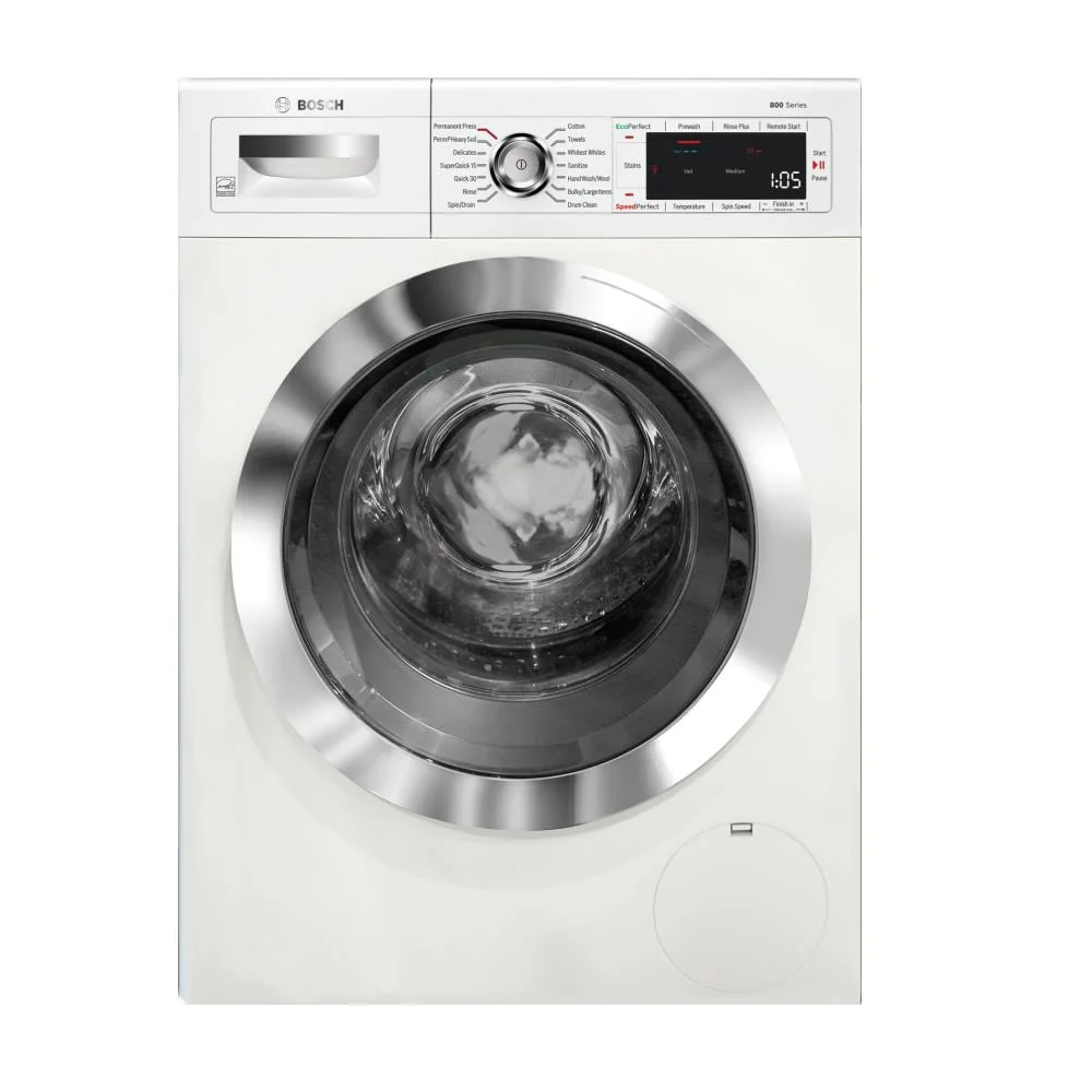 Bosch Home Connect 800 2.2-cu ft High Efficiency Stackable Smart Front-Load Washer (White) ENERGY STAR