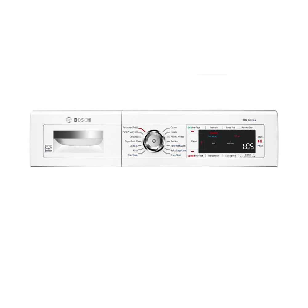 Bosch Home Connect 800 2.2-cu ft High Efficiency Stackable Smart Front-Load Washer (White) ENERGY STAR - Image 2