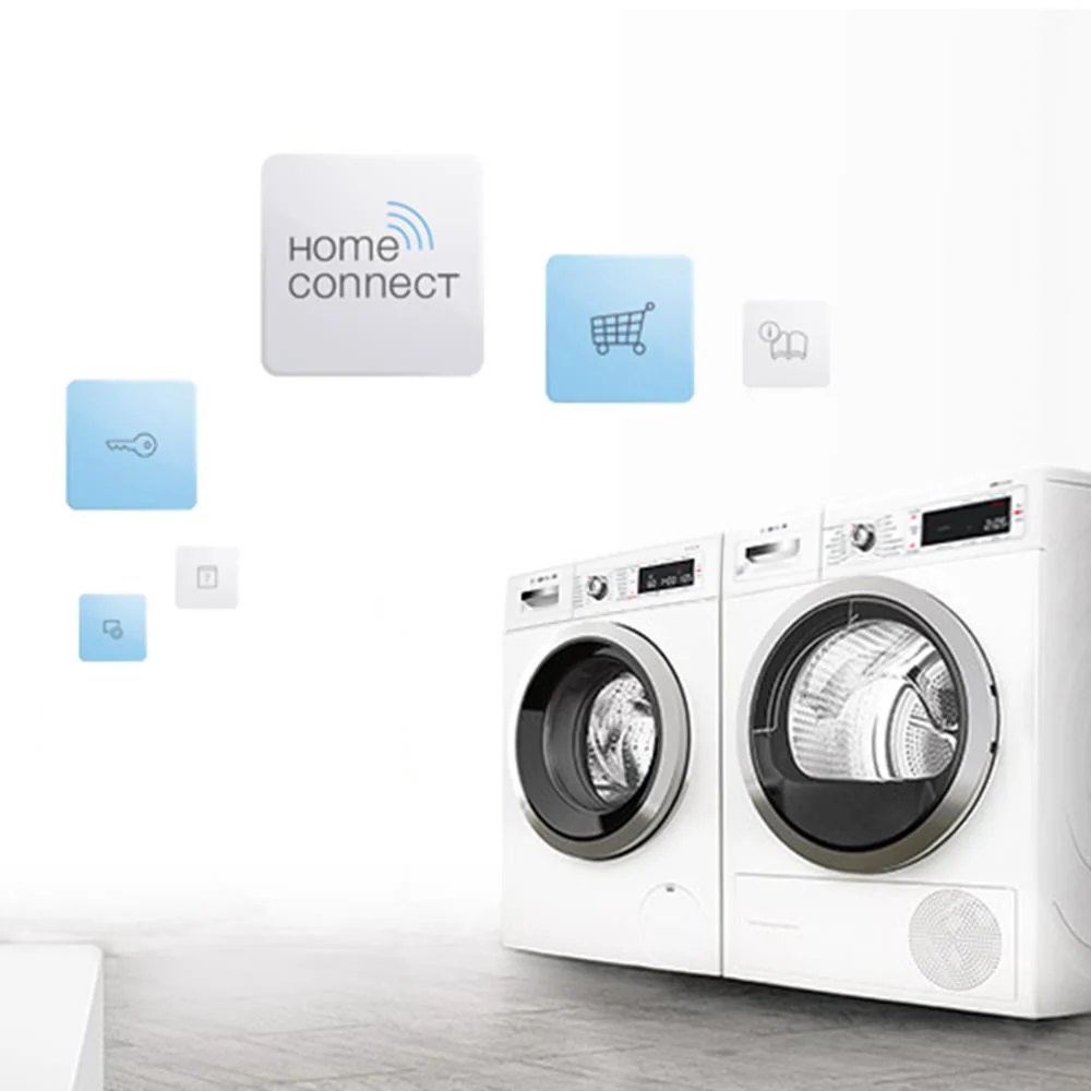 Bosch Home Connect 800 2.2-cu ft High Efficiency Stackable Smart Front-Load Washer (White) ENERGY STAR - Image 6
