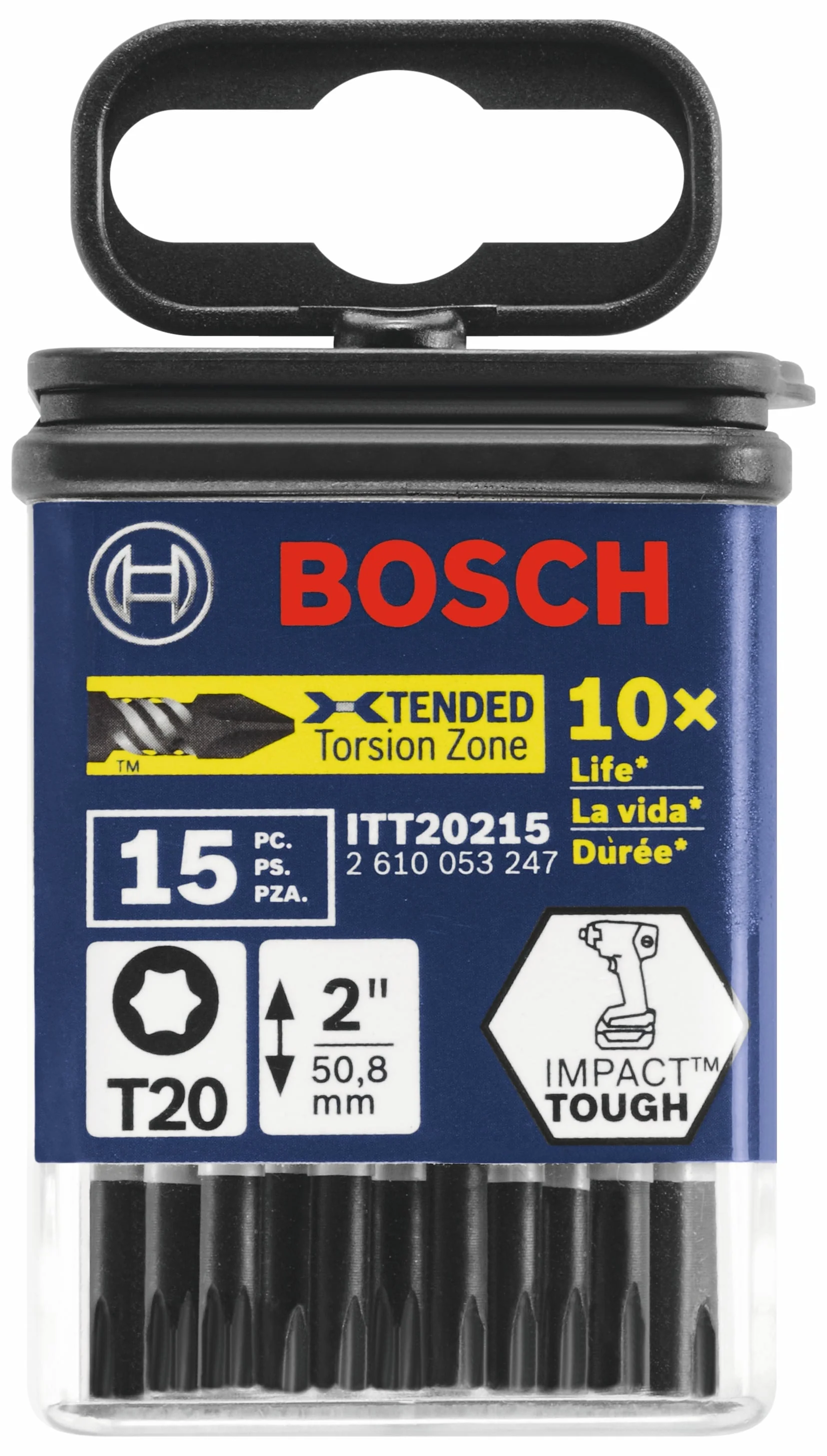 Bosch Impact Tough 15-Piece 2-in T20 Torx Alloy Steel Hex Shank Screwdriver Bit - Image 2